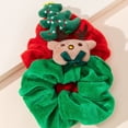 thumbnail image 6 of Women Velvet Girls Christmas Hair Scrunchies Ponytail Holders Hair Bands Elastic G, 6 of 8