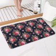 thumbnail image 4 of Pioneer Flower Floral Print Pattern Bathroom Rugs Mat, Non Slip Microfiber Bathroom Rug with Rubber Backing, Soft Mats for Bathroom Floor Tub Shower, 17"x30", 4 of 5