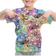 thumbnail image 3 of Camiseta de Battle Cats, ropa para niños, camiseta informal de cuello redondo, camisetas de manga corta con dibujos animados, ropa de verano para niños de 2 a 14 años, 3 of 5