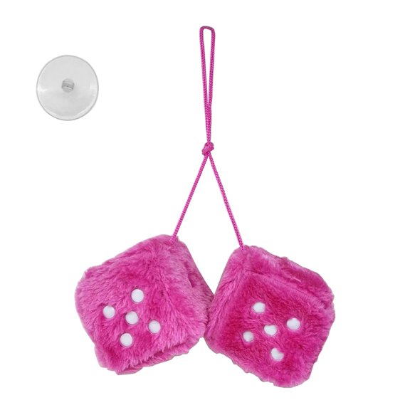 RYUJNDK Fuzzy Plush with Dots Retro-style Square Hanging Couple 3-inch for Car Interior Ornament Decorations