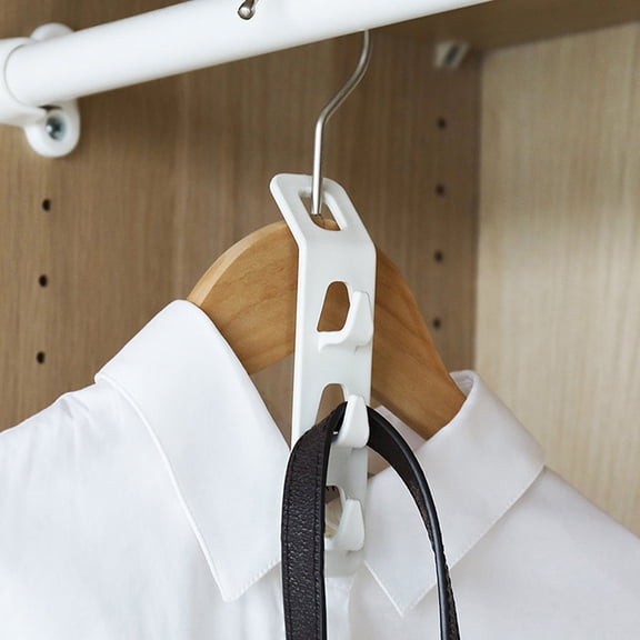 YUYUETIME 4Pcs Clothes Hanger Hooks White Cascading Connectors for Neat Home Closet Storage