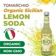 thumbnail image 2 of Tomarchio Organic Sicilian Lemon Soda, 4 x 9.3 Fl Oz (275ml) – Italian Sparkling Fruit Juice Drink, Limonata, Glass Bottle. Vegan (Pack of 6), 2 of 7