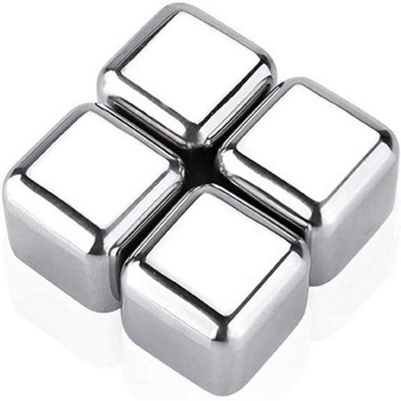 Whiskey Stones 16 Pack,Reusable Ice Cubes, High Cooling Technology，Stainless Steel Ice Cubes, For Whiskey, Vodka, Liqueurs, Wine,Beverage Juice or Soda, Pack of 16,0126