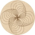 thumbnail image 1 of Ahgly Company Machine Washable Indoor Round Transitional Moccasin Beige Area Rugs, 6' Round, 1 of 7