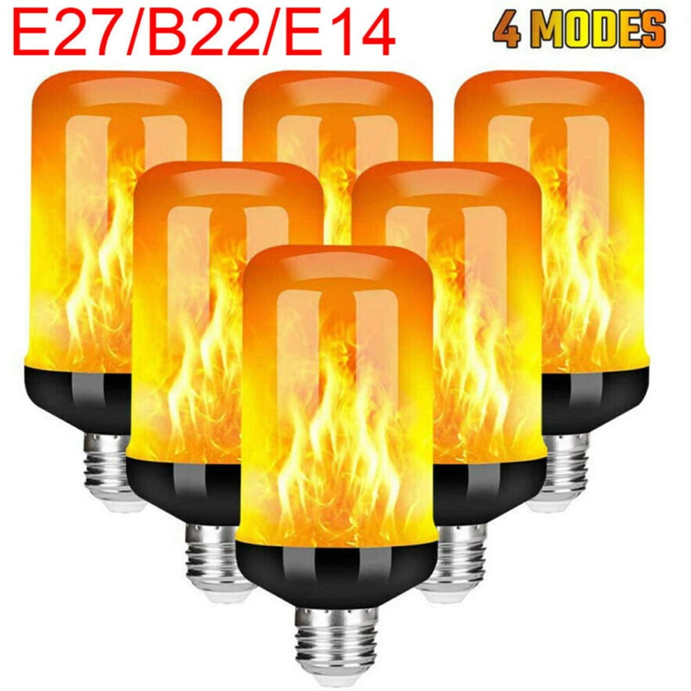 Flickering Flame Light Bulbs Decorative E26/E27 B22 E12 E14 Halloween Party US 