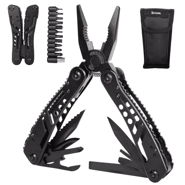 Alicate Cuchillo Bloosom Navajas Multifuncional Para Camping Negro