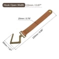 thumbnail image 2 of Unique Bargains 4Pack PU Leather S Hooks for Hanging Multipurpose Camping Hook Hanger, Brown, 2 of 6