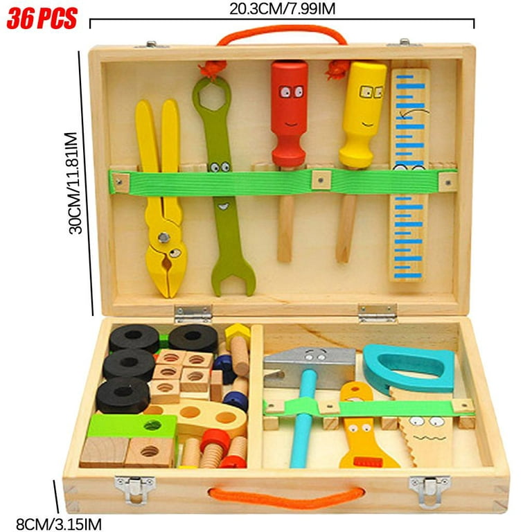 CRAFTSMAN Kids Tool Box Craft Kit - Build & Play with DIY Wood Toolbox, Fun Family Project