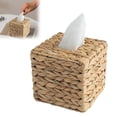 thumbnail image 2 of Hand Woven Tissue Dispenser, Holder Storage Box with Cover for Storing and Dispensing Paper, Keep Tissue Clean for Home Kitchen Hotels Restaurants Tabletop Decor, 2 of 4