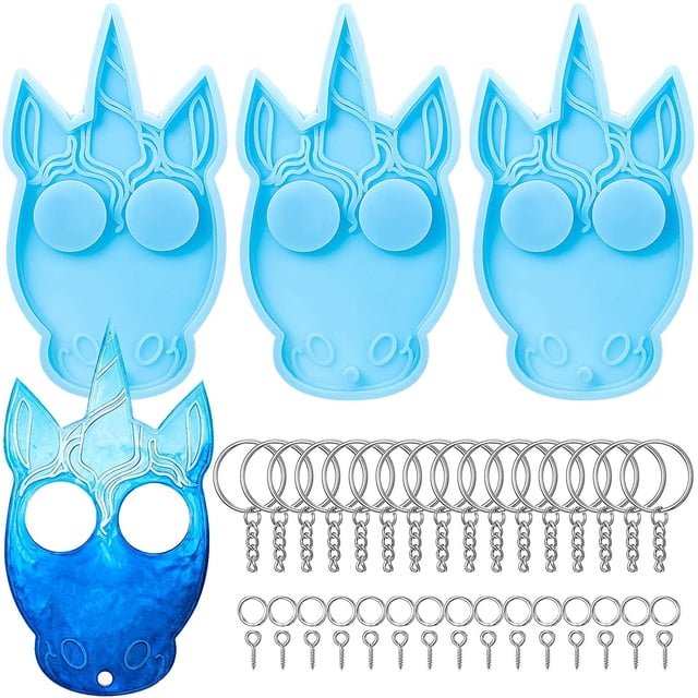 3 moldes de epoxi para llavero de unicornio + 15 llaveros. Ver comentarios. Adepaton LRWJ074-5