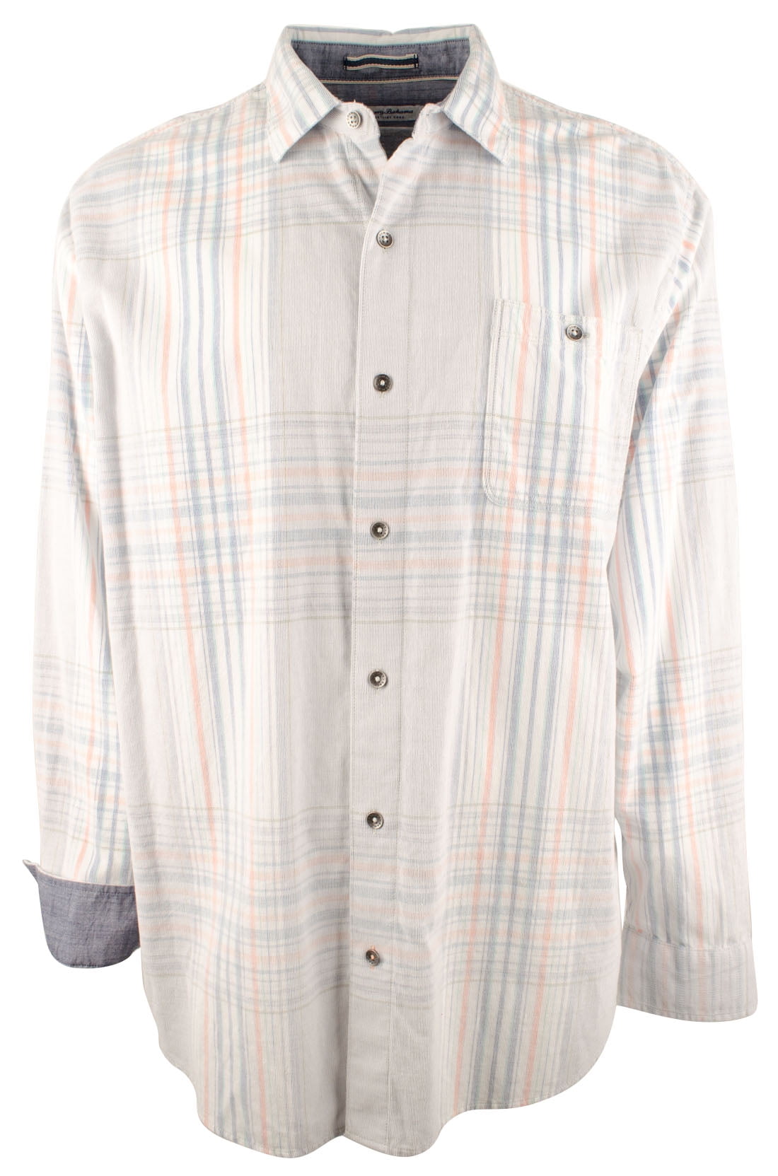 Men's BigTall Coastline Corduroy Surf Plaid Long Sleeve Shirt