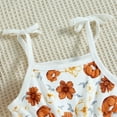 thumbnail image 7 of Girls Jumpsuits Summer Sleeveless Spaghetti Strap Floral Print Romper Jumpsuit Casual Loose One-Piece Stylish Girls Romper Size 12-18M, 7 of 7