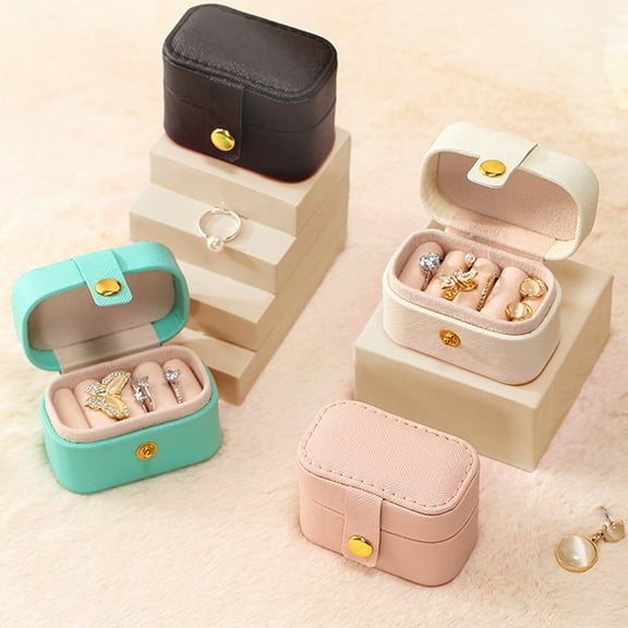 Dalrosia Small Jewelry Ring Box Mini Travel Jewelry Case Portable Ring Storage Case for Rings Earrings, Gifts for Women Girls