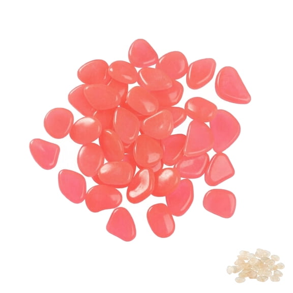 Glow in the Dark Garden Pebbles, Luminous Stones for Outdoor Landscaping, Solar Powered Glowing Rocks for Walkways, Yard, Lawn, DIY Crafts, Plant Pots & Fish Tank Decor (100 PCS)