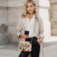 thumbnail image 3 of SCRAWLGOD Christmas Paw Leopard Print Snowflake Beige PU Leather Crossbody Bags for Women Stain Resistant Trendy Purses Small Shoulder Handbags Casual Sling Bag for Daily Life, Shopping, 3 of 7