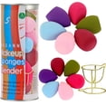 thumbnail image 1 of Set de batidora de esponjas de maquillaje S SUSANN con soporte, 12 unidades, para mujer, 1 of 9
