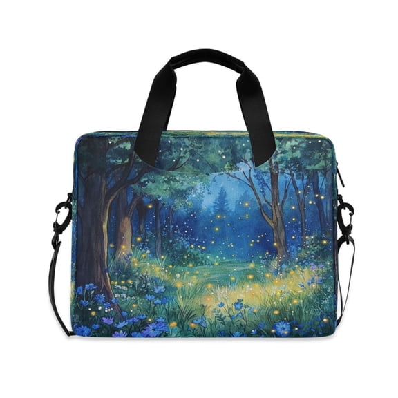 16inch Laptop Briefcase, Business Laptop Bag with Detachable Strap & Padded Compartment, Water-Resistant Polyester,Forest