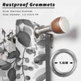 thumbnail image 2 of Outdoor Curtains for Patio Waterproof, Grey Leaves Outdoor Privacy Panels Grommet, Summer Botanical Blackout Outside Curtains for Porch/Cabana/Pergola/Gazebo 54"x84", 1 Panel, 2 of 8