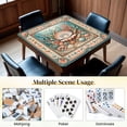 thumbnail image 6 of Mahjong Mat 31.5" x 31.5" Ocean Themed Mahjong Pearl Seashells Coral Seaweed Pastel Colors Non-Slip Noise Reduction Mahjong Tiles Table Cover for Dominoes Poker Card Board and Tile Games, 6 of 6