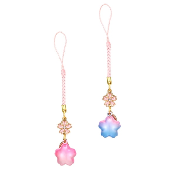 OUNONA 2Pcs Japanese Style Brass Bell Pendant for Key Bag and Phone Accessories