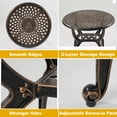 thumbnail image 3 of WILOUNGE Cast Aluminum Outdoor Side Table,All Weather Anti-Rust Round Small Outdoor End Table for Patio Pool Balcony Deck Porch Lawn Backyard, 3 of 5