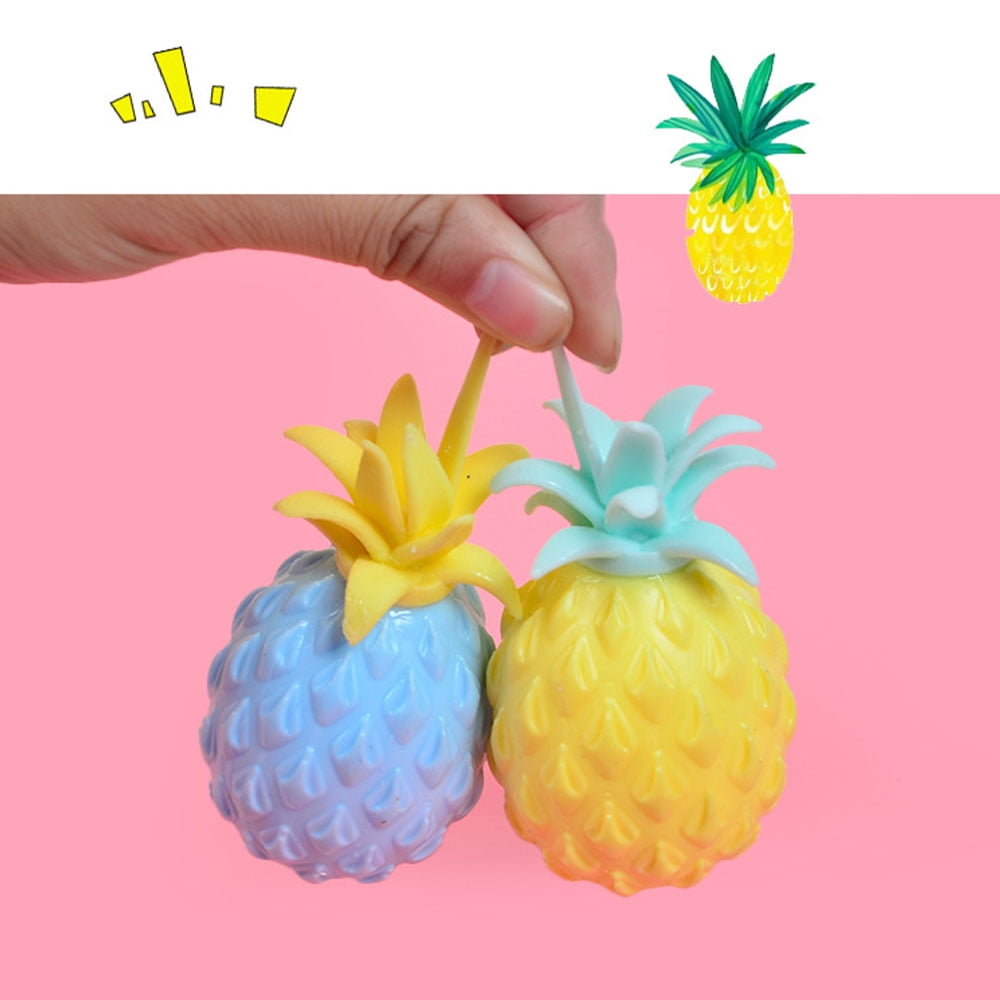 Gel Water Beads Pineapple Stress Ball Pack Stress Relief Toy Pineapple Sensory Toy Gift for Kids and Adults Color : A 4pc Pineapple Stress Ball Fidget Toy 