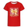 thumbnail image 4 of shqvo Toddler Shirts Girls 2t 100th Day Of School Graphic Short Sleeve T-Shirts School Spirits Children's Fashion Pullover Tops Classroom Gifts for Students, 4 of 4