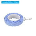 thumbnail image 2 of Unique Bargains 0.7' Wide 2 Yards Self Adhesive Lace Tape Ribbon Stickers Masking Cotton Decorative for Craft, Blue 2 Pcs, 2 of 6