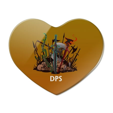 DPS Damage Per Second RPG MMORPG Class Role Playing Game Heart Acrylic Fridge Refrigerator