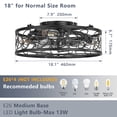 thumbnail image 5 of Enclosed Ceiling Fan with Light 18 Inch Low Profile Caged Fan for Bedroom with Remote 6-Speed Timer, 5 of 7