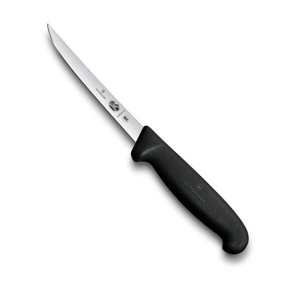 Swiss Army Brands VIC-40518 2019 5 in. Victorinox Kitchen Fibrox Pro Boning Straight & Narrow & Semi-Flexible Blade&#44; Black