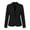 Black, variant on Women's Business Casual Blazer Jacket, Notched Lapel One Button Long Sleeve Work Office Blazer with Pockets & Ruched Cuffs, S-2XL
