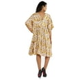 thumbnail image 4 of Moomaya Womens Short Kaftan Cover Up Night Dress Kaftan Gown Kimono Sleeve&nbsp;Beachwear, 4 of 7