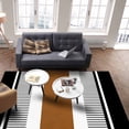 thumbnail image 4 of Boho Area Rug 5'x8' Brown and Black Striped Tribal Farmhouse Style Washable Area Rugs Non Shedding Floor Carpet Rubber Backing Non-Slip Indoor Mats for Living Room Bedroom Kitchen, 4 of 8