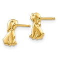 thumbnail image 2 of Real 14kt Yellow Gold Madi K Sitting Dog Post Earrings; for Adults and Teens; for Women and Men, 2 of 3
