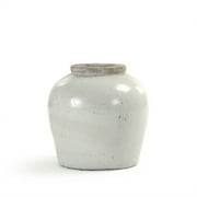 Partially Glazed Off-White Jar (4869S A25A) by Zentique