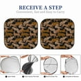thumbnail image 6 of Xecao Leopard Print for Foldable Car Sun Shades (2-Pack) offer sun protection with an easy-fold design for convenient windshield shading., 6 of 7