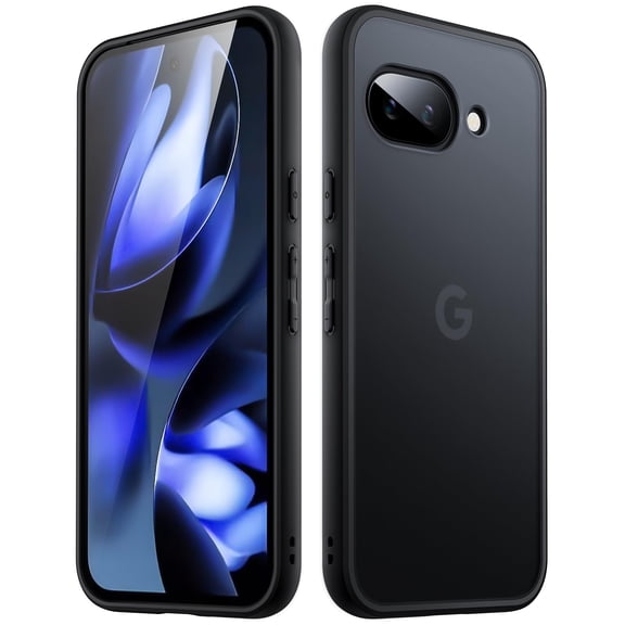JETech Matte Case for Google Pixel 9a 6.3-Inch 2025, Frosted Translucent Back Protective Slim Phone Cover, Anti-Fingerprints (Black)