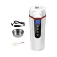 thumbnail image 3 of Hervidor eléctrico con taza calefactora para coche, taza de café de viaje con aislamiento térmico, hervidor de viaje de 24V/12V para camión, té, agua ,, 3 of 7