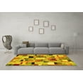 thumbnail image 3 of Ahgly Company Indoor Rectangle Patchwork Yellow Transitional Area Rugs, 7' x 9', 3 of 4