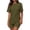 Green, variant on Lumtrix Women 2 Piece Lounge Set 2026 Summer Casual Oversized Short Sleeve Shirts Shorts Matching Airport Travel Outfit Clothes Army Green 2XL