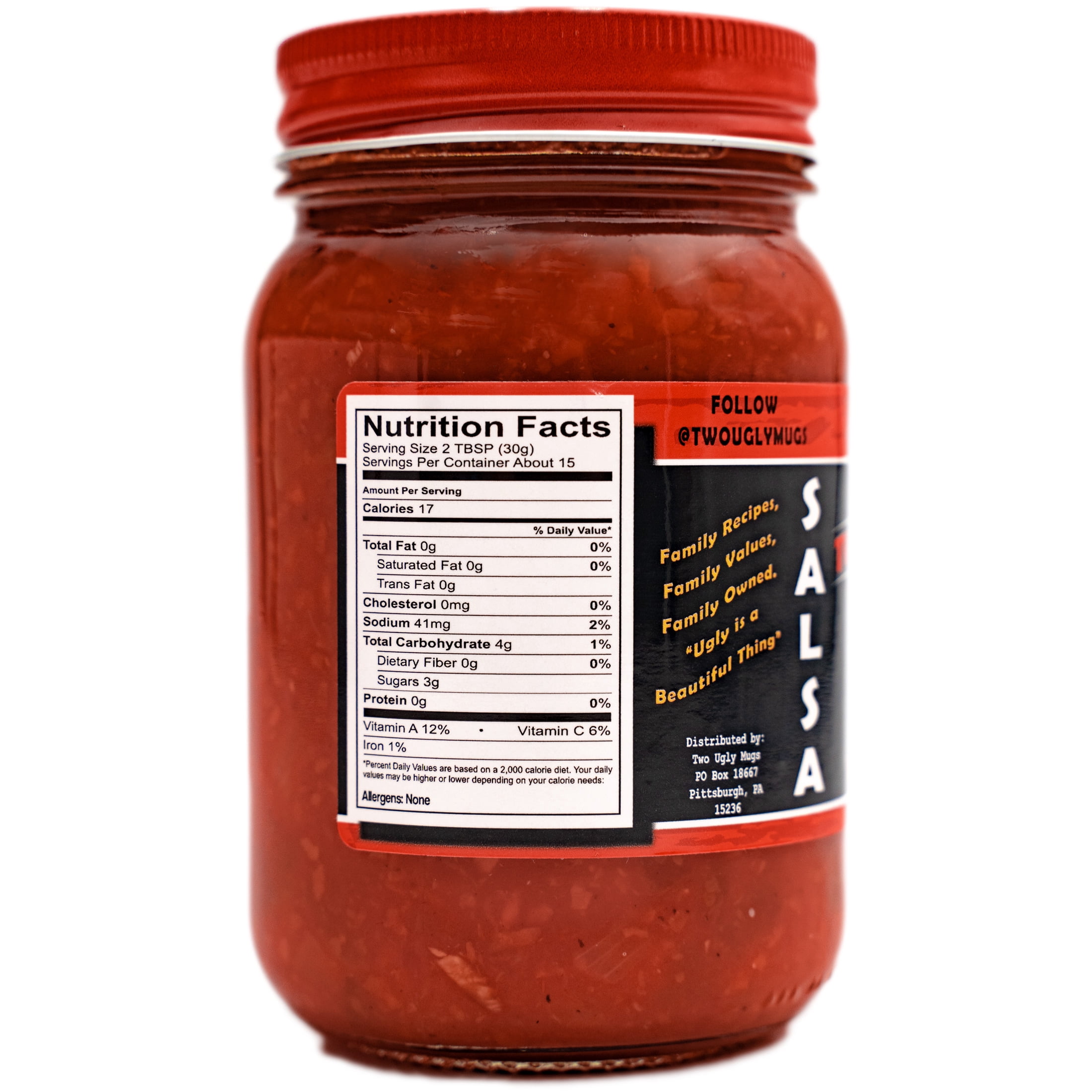 Two Ugly Mugs Salsa Muggin Hot Habanero Salsa, 16 oz