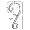 thumbnail image 2 of Haute Decor Stocking Scrolls® Holiday Stocking Hanger, Black (4 Pack), 2 of 5