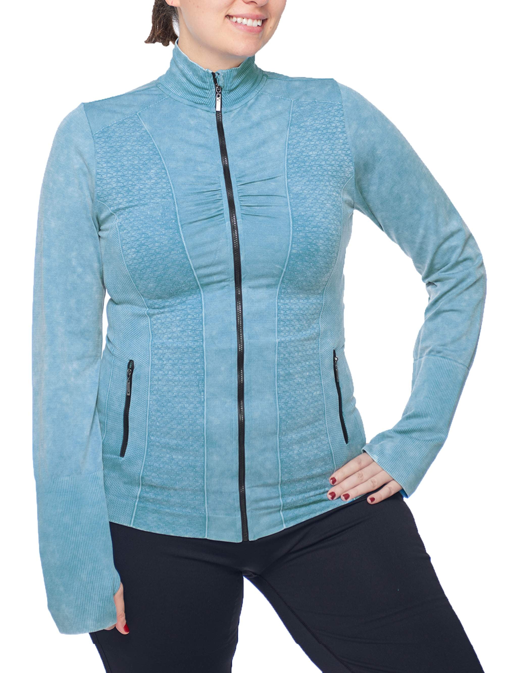 Download Women's Plus Active Mock Neck Zip-Front Jacket w/Zipper 1 Blue & 1 GRAY& 2X --K7 | eBay