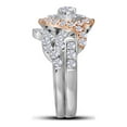 thumbnail image 2 of FB Jewels 14kt Two-tone Gold Round Diamond Bridal Wedding Ring Band Set 2 Cttw Size 8, 2 of 2