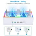 thumbnail image 2 of Soporte de pared para Xbox Series S con sistema de refrigeración por ventilador, 3 niveles de velocidad ajustables, tira de luces RGB, 3 puertos USB adicionales y 2 ganchos para mandos, 2 of 7