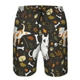 thumbnail image 3 of Adobk Bones And Leaves Print Men's Swim Trunks Hawaiian Bathing Suit Swimsuits Beach Shorts with Pockets-Large, 3 of 6
