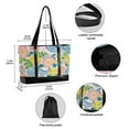 thumbnail image 2 of FORMRS Canvas Laptop Tote Bag for Women with 15.6" Computer Compartments Shoulder Handbag, Blue Floral Wave, 2 of 7