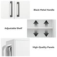 thumbnail image 2 of Metal Garage Wall Cabinet,Garage Wall Cabinet with Handle,Lockable Storage Cabinets Wall Mounted with 2 Doors,Locking Cabinet with Shelves for Basement,Living Home,White, 2 of 7
