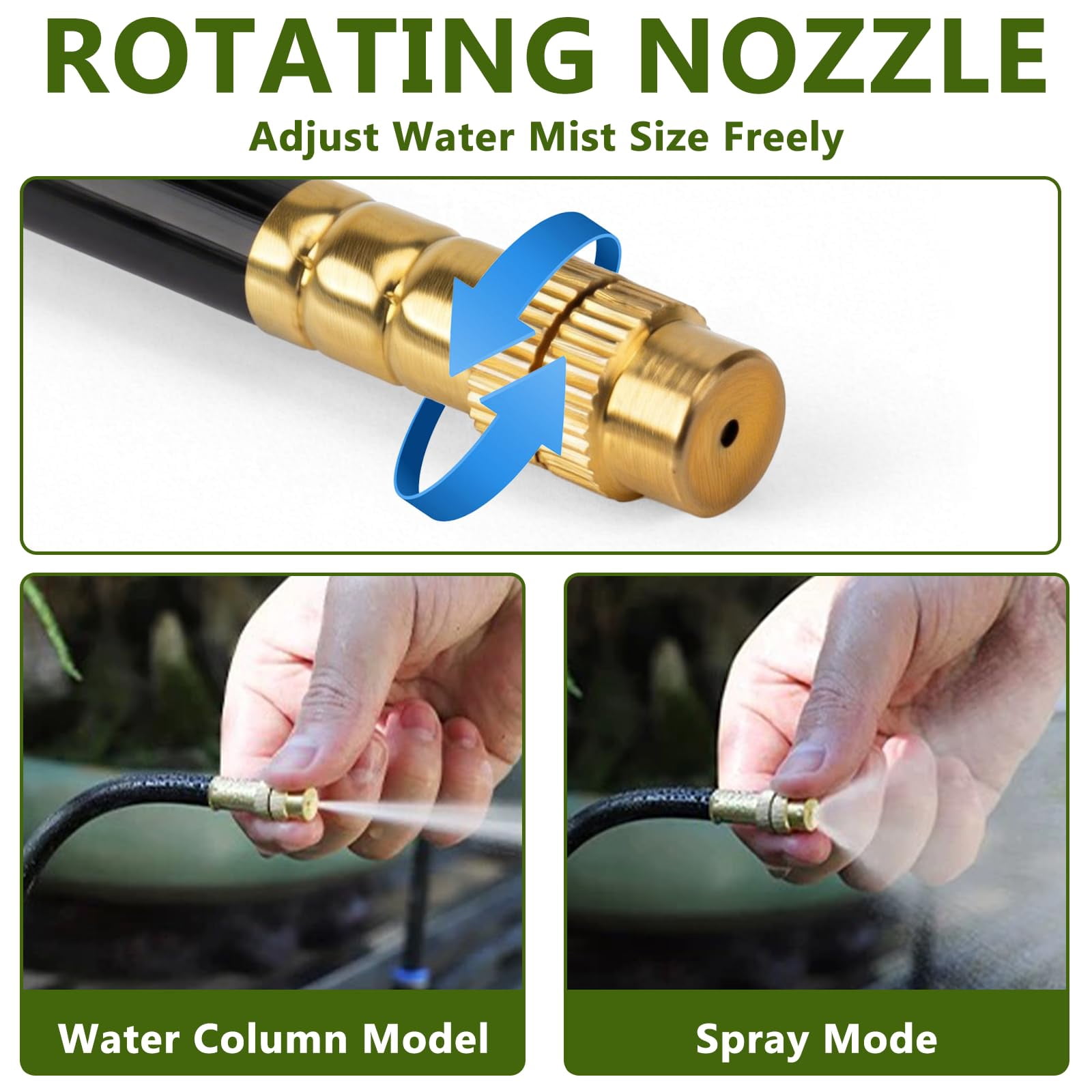 65.6ft/20m Drip Irrigation System  360° Bendable For Garden Watering With Quick Connector And Adjustable Nozzles Kit Greenhouse Yard Plants